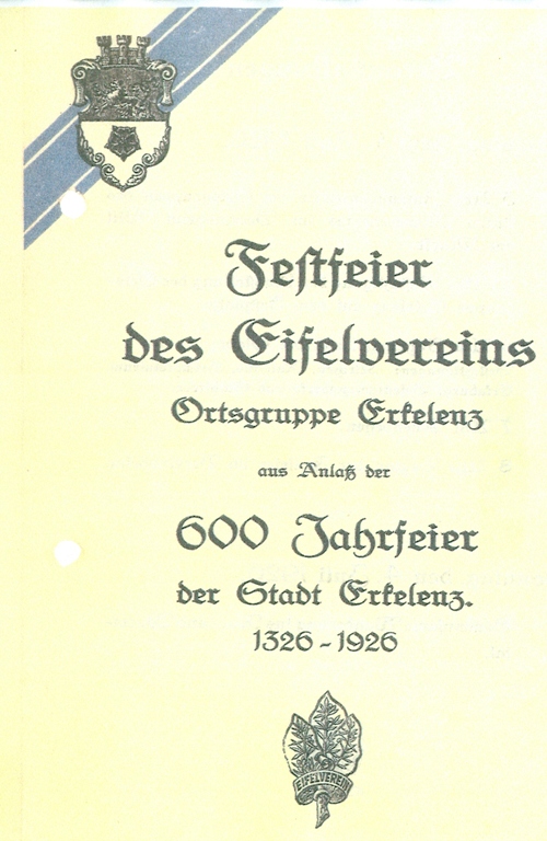 Festfeier 1926 Programm
